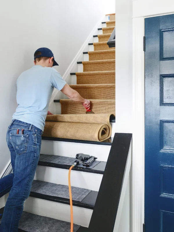 Stair carpet installation Dubai