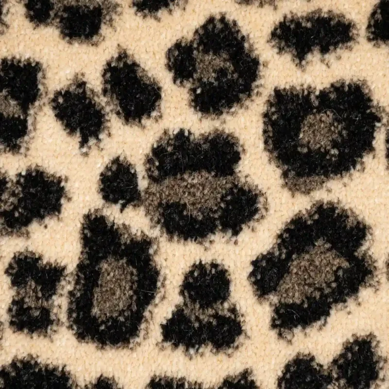 Tribal animal print hallway carpet