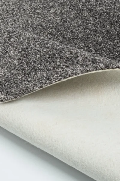Pewter grey feltback Saxony carpet Dubai
