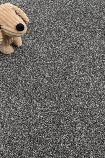 Pewter grey Avalon Saxony feltback carpet