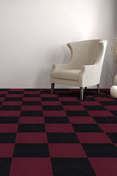 Black and Maroon Carpet Tiles