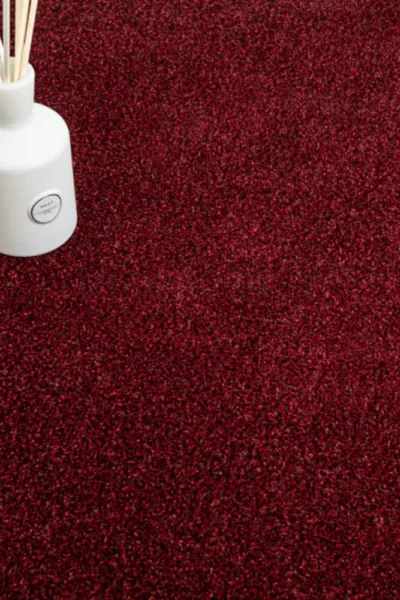 Deep red Liberty Heathers carpet tiles