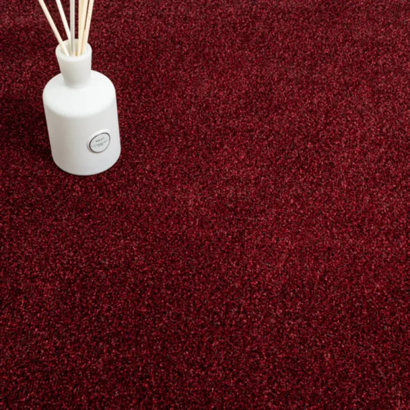 Deep red Liberty Heathers carpet tiles
