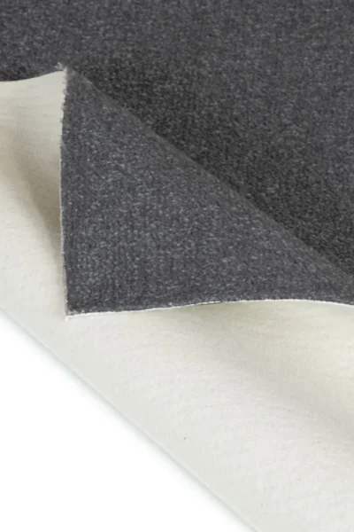 Twist pile carpet in slate grey color