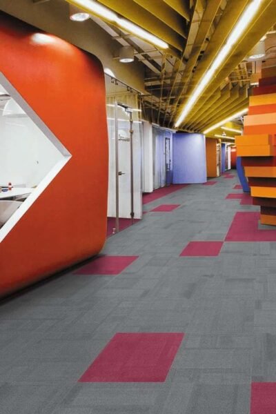 Gray and Maroon Carpet Tiles