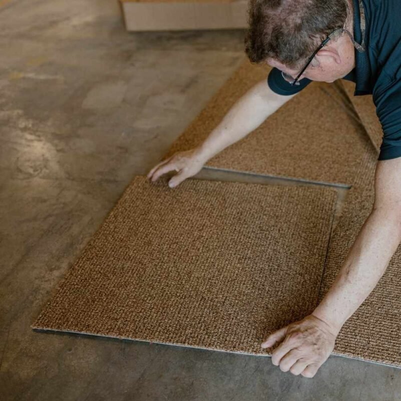 Luxury Brown Tile Carpet Dubai