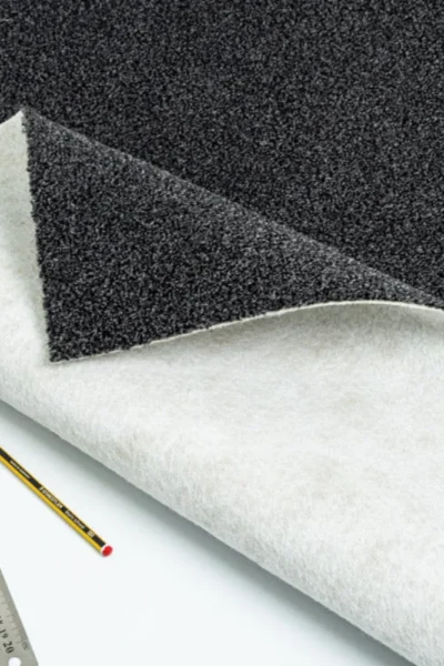 Charcoal grey textured carpet tiles