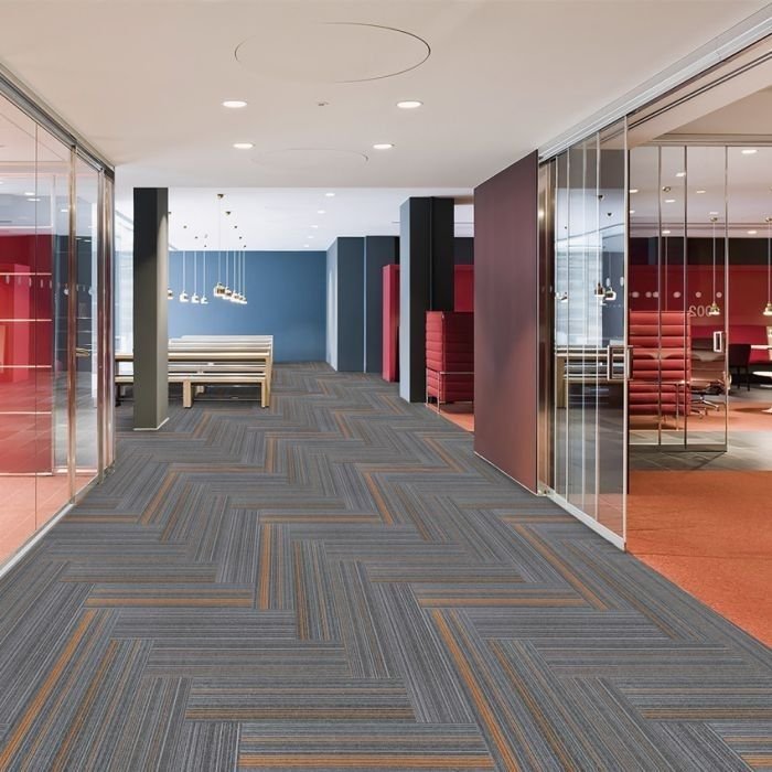 Stylish Linear Pattern Carpet Tiles