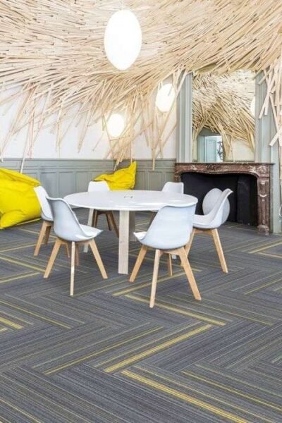 Modern Linear Pattern Carpet Tiles