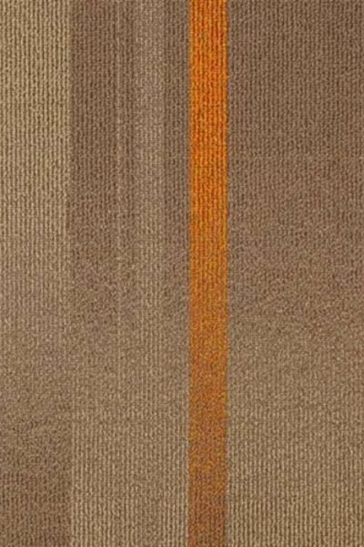Brown and Orange Stripe Carpet image 1