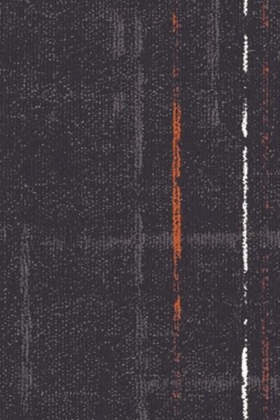 Charcoal Carpet Tile with Orange Accents