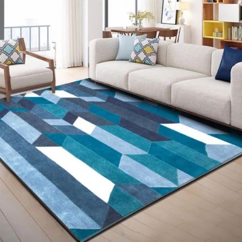 Luxury modern rug in Dubai living room