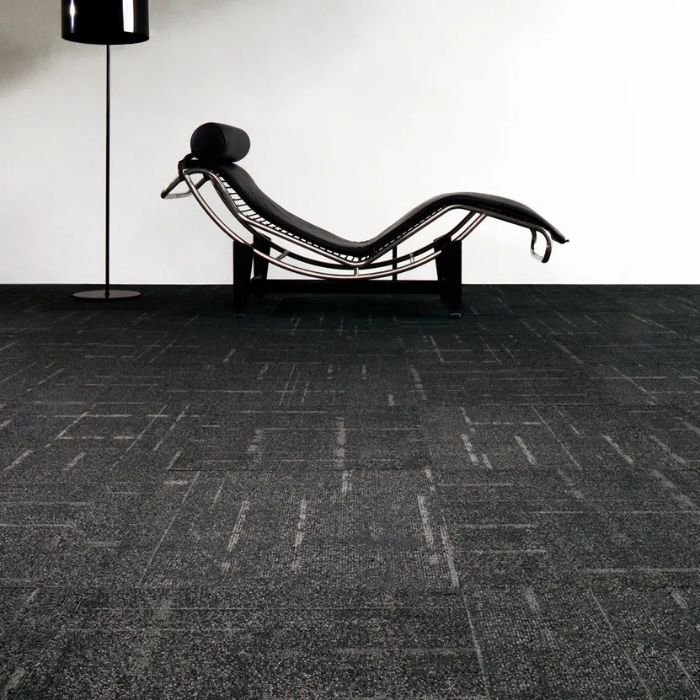 Dark Grey Strikeout Carpet