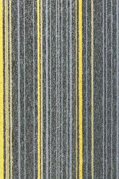 Grey and Yellow Linear Carpet Tiles image 1