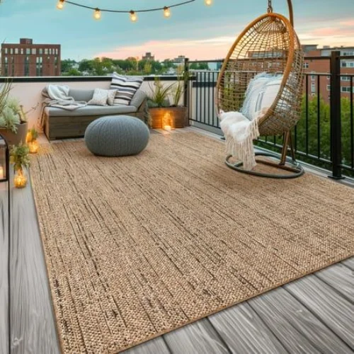 Indoor outdoor beige natural rug Dubai