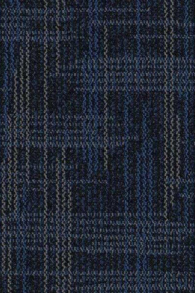 Midnight Blue Patterned Carpet Tile image 1