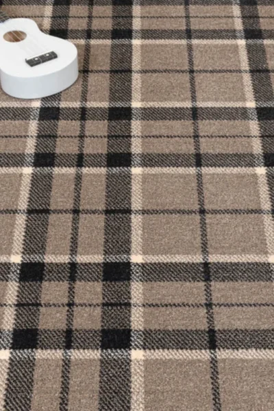 Mink Black Tartan Carpet