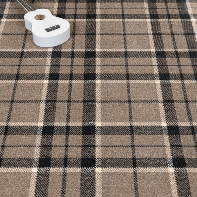Mink Black Tartan Carpet