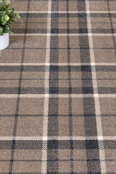 Mink Grey Tartan Carpet