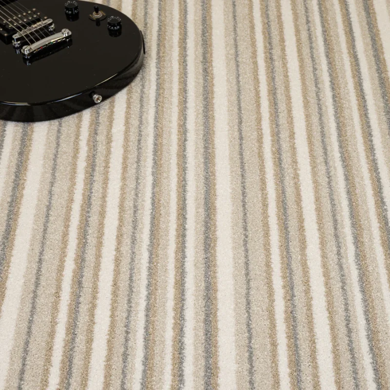 Natural Stripe Keswick Twist Carpet