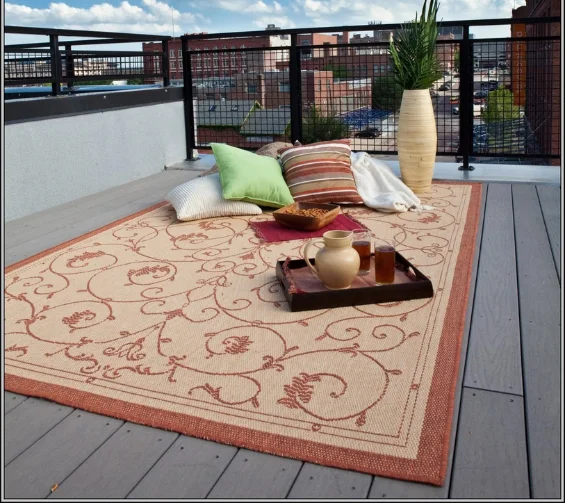 Weather-resistant outdoor rugs for patios