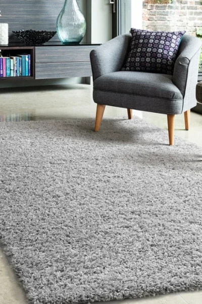 Silver Libra Shaggy Rug