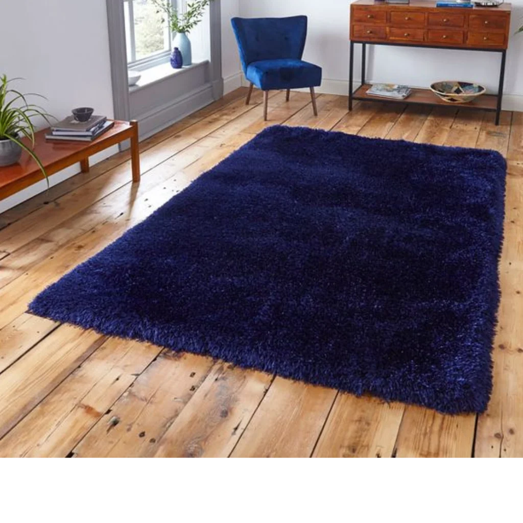 Stylish Dark Blue Shaggy Rugs Dubai
