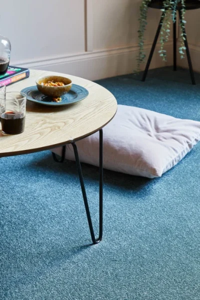 Teal Linwood Twist Carpet
