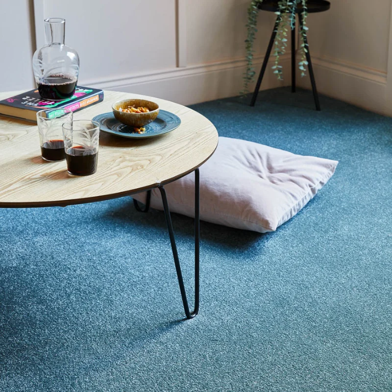 Teal Linwood Twist Carpet