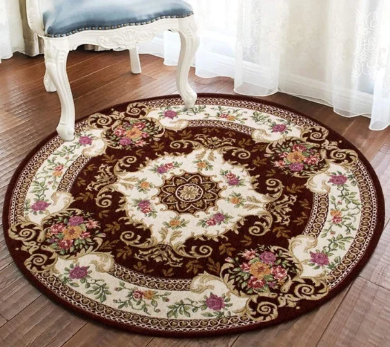 Stylish round rugs for Dubai homes
