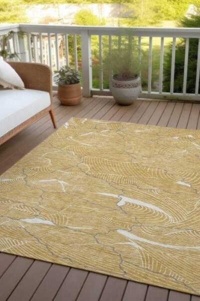 Abstract Crackle Outdoor Rug img 1