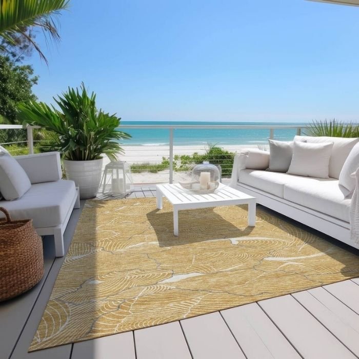 Abstract Crackle Outdoor Rug