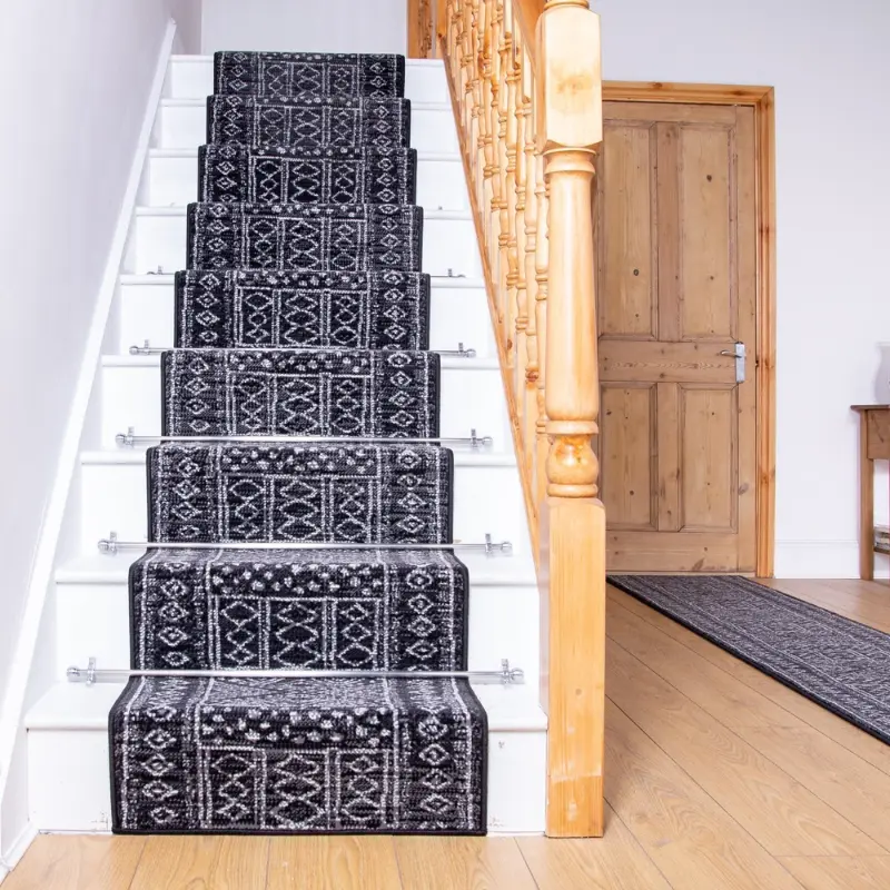 Afrikans Black Stair Runner