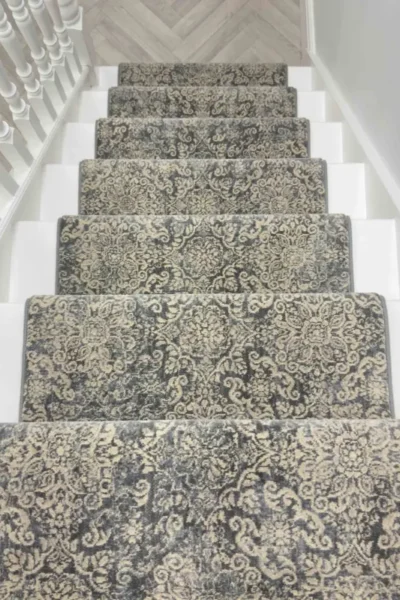 Ancient Garden Light Blue Stair Runner image 3