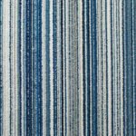 Blue and White Striped Carpet image 1