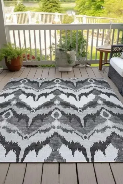 Boho Ikat Outdoor Rug