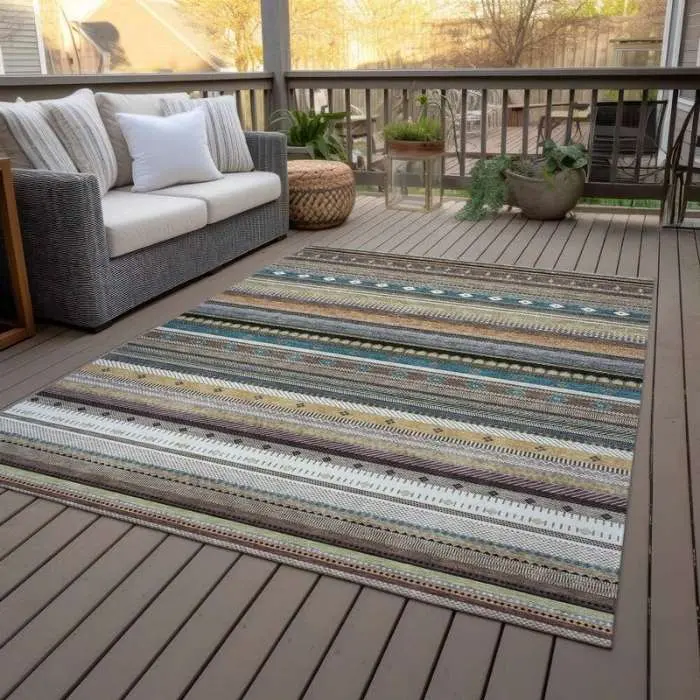 Boho Stripes Outdoor Rug img 1