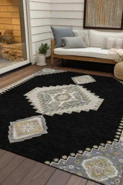Boho Traditional Outdoor Rug