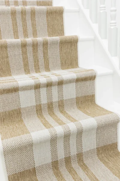 Chequered Brown Stair Runner image 3