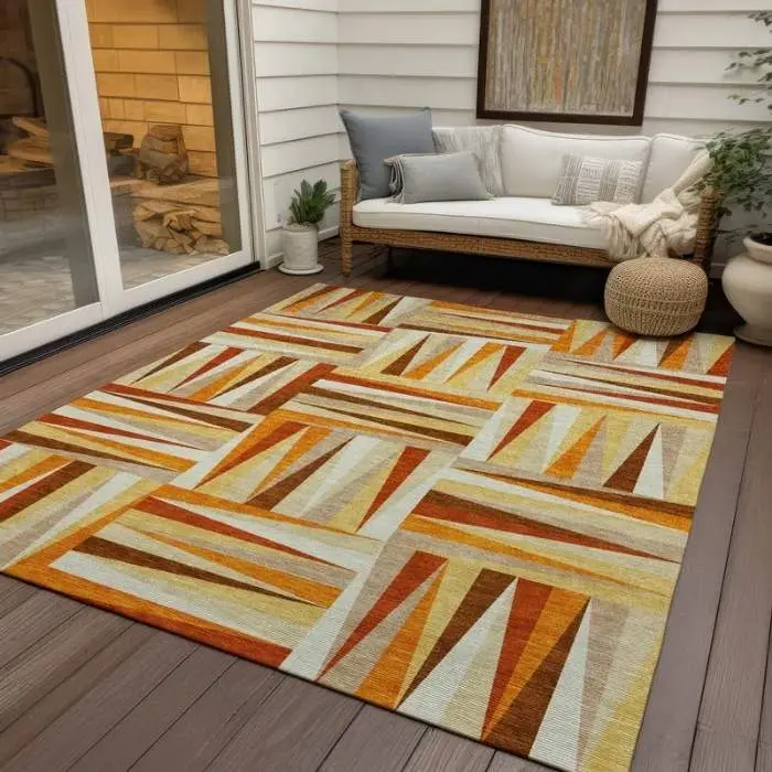 Contemporary Mosaic Outdoor Rug