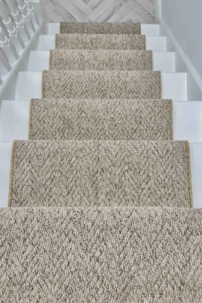 Country Herringbone Berber Stair Runner image 2