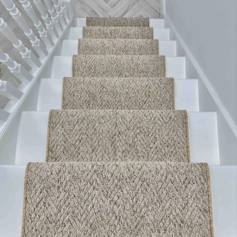 Country Herringbone Berber Stair Runner image 2