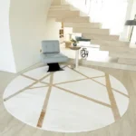 Crossed Lines Round Carpet