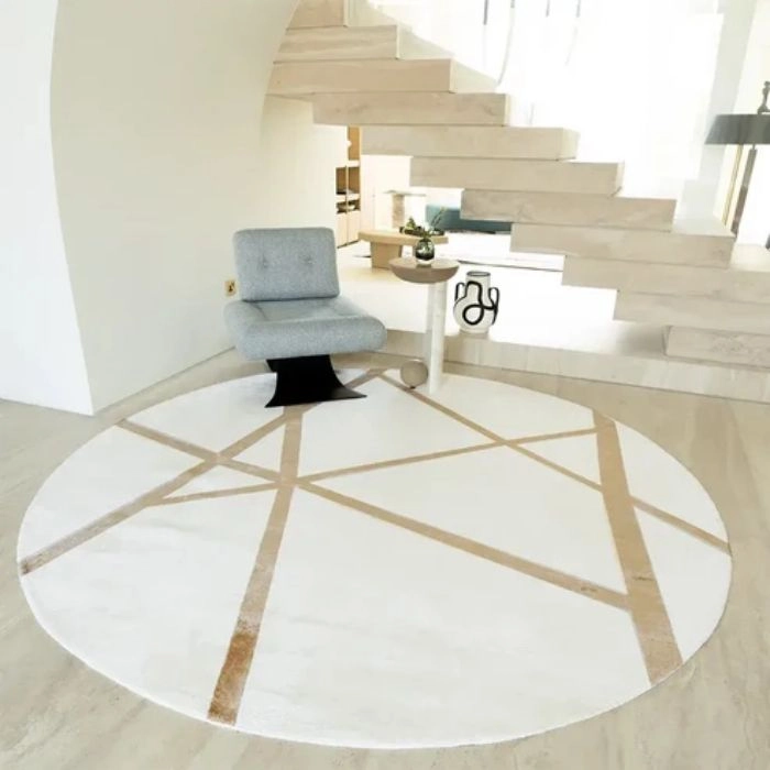Crossed Lines Round Carpet