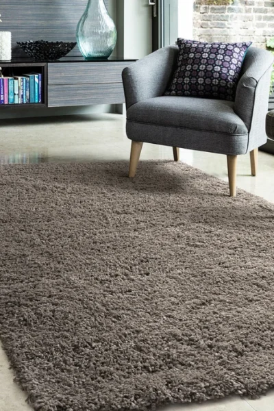 Dark Natural Libra Shaggy Rug