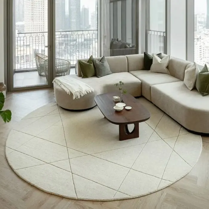 Diamonds Square Round Carpet
