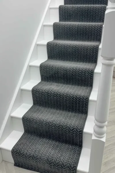 Empire Dark Grey Stair Runner image 2