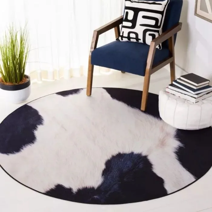 Faux Hide Round Rug