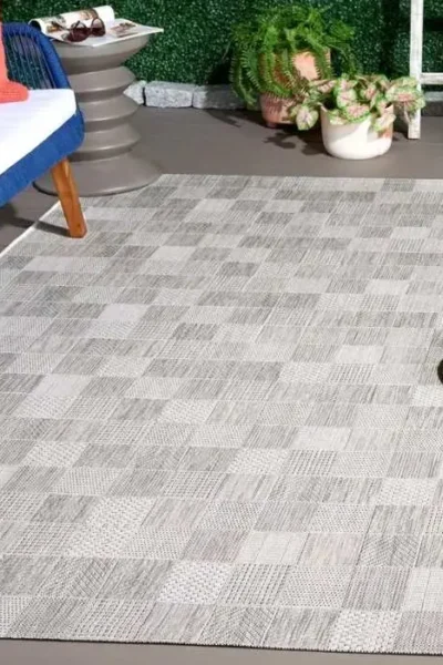 Ferdous Checkered Outdoor Rug