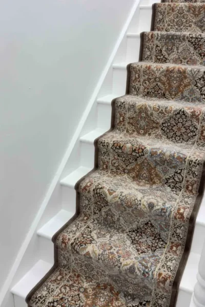 Garden BrownBlue Stair Runner image 2